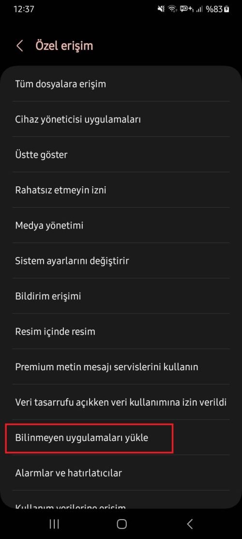 Android Telefona Uygulama Yükleme