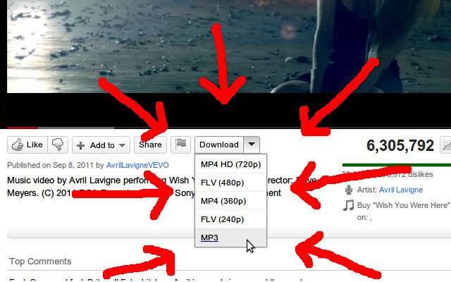 Youtube'tan Programsız Video Ya da MP3 İndir