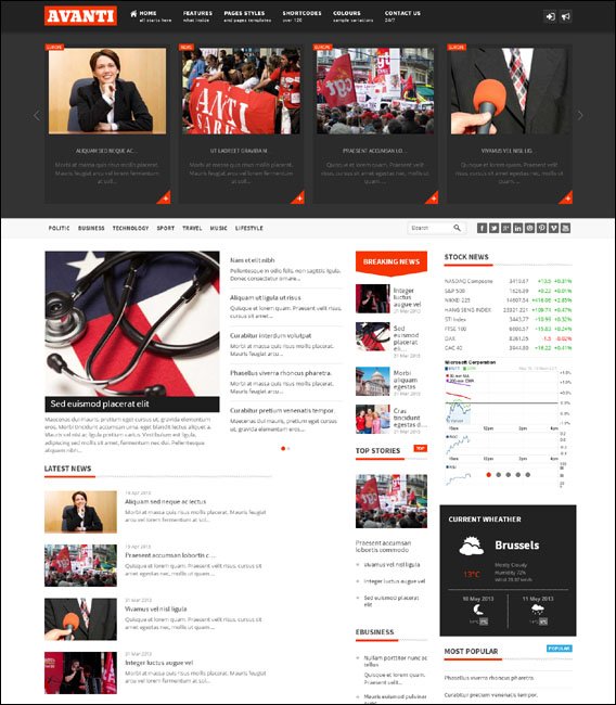 75 Adet Magazine Portal Wordpress Teması