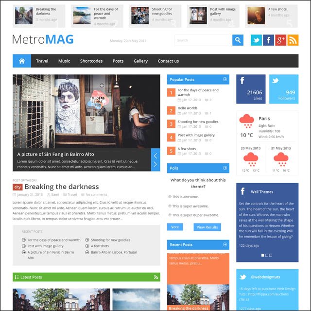 Metro Stil Wordpress Temaları