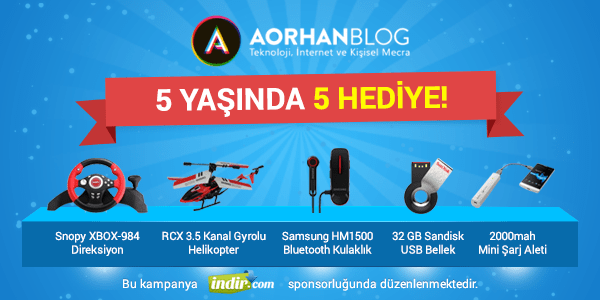 AOrhan.COM 5 Yaşında 5 Hediye Çekilişi
