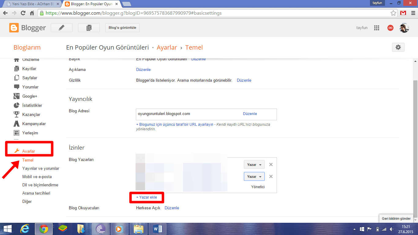 Blogger’a Yeni Kullanıcı Nasıl Eklenir?
