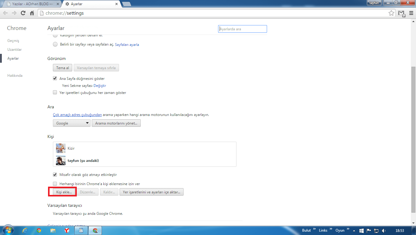 Google Chrome'a Yeni Hesap Nasıl Eklenir?