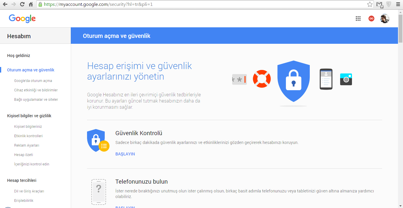 Google Hesabı Güvenlik Ayarları Nasıl Yapılır?
