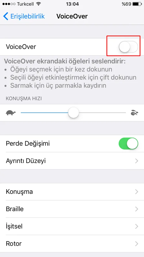 iPhone'da Voiceover Nedir, Nasıl Aktif Edilir?