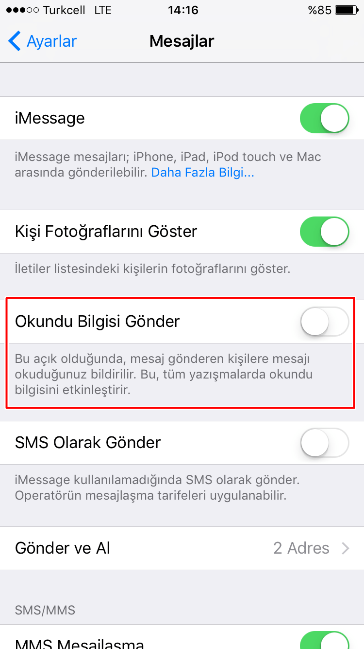 İphone'da Mesaj Okundu Bilgisi Nedir, Nasıl Açılır?
