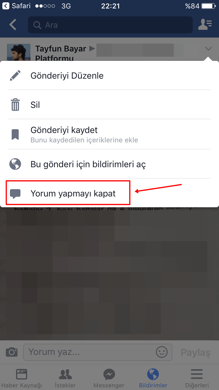 Facebook Yorum Kapatma Güncel Çözüm [2026]