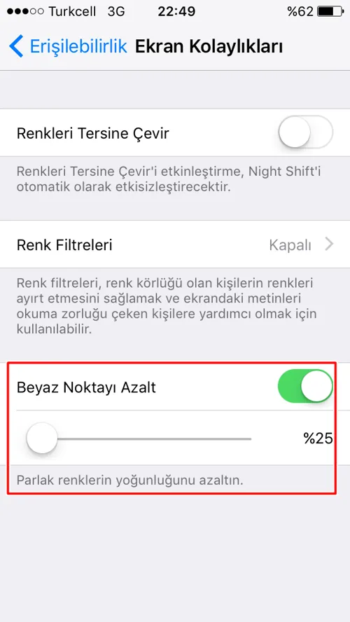 iPhone'da Ekran Parlaklığı Gereğinden Fazlas Nasıl Kısılır?