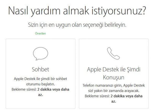 Apple Online Canlı Destek Nasıl Alınır?