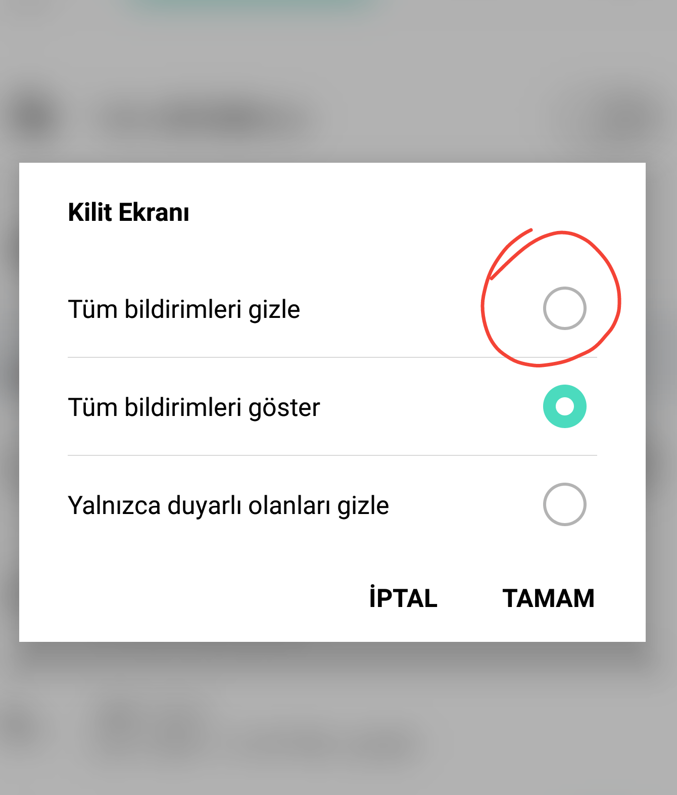 Android Kilit Ekranı Bildirim Ayarları Android Kilit Ekranı Bildirim Ayarları