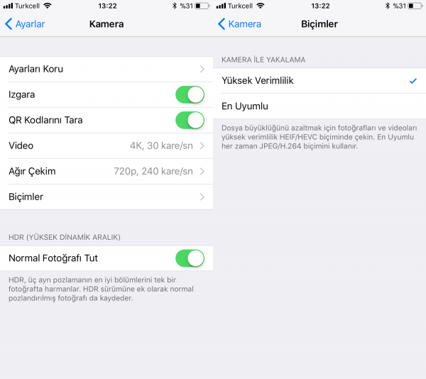 İPhone Cihazlarla Fotoğraf Ve Video Formatı Nasıl Değiştirilir?
