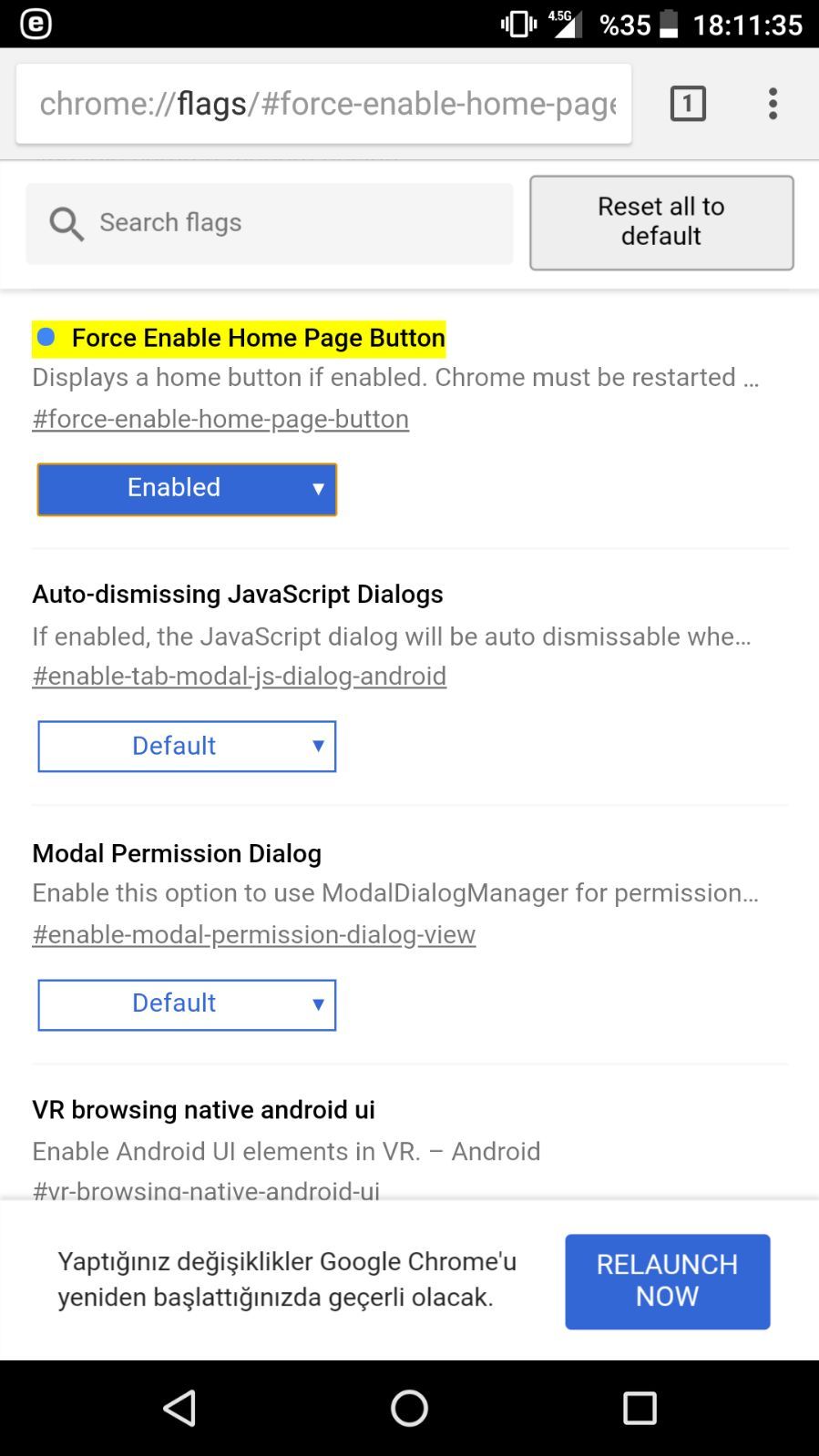 Chrome Android İçin Anasayfa Butonu Geldi Chrome Android İçin Anasayfa Butonu Geldi