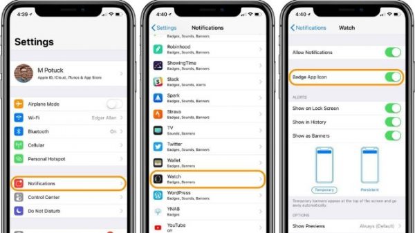 iPhone Cihazlarda Bildirim Simgesini Kapatma iPhone Cihazlarda Bildirim Simgesini Kapatma