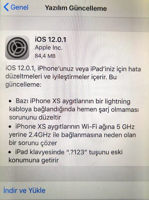 iOS 12.0.1 Güncellemesi Bazı Sorunları Çözüyor