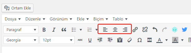 Wordpress Metin Editörüne İki Yana Yaslama Kodu Eklemek (Justify)