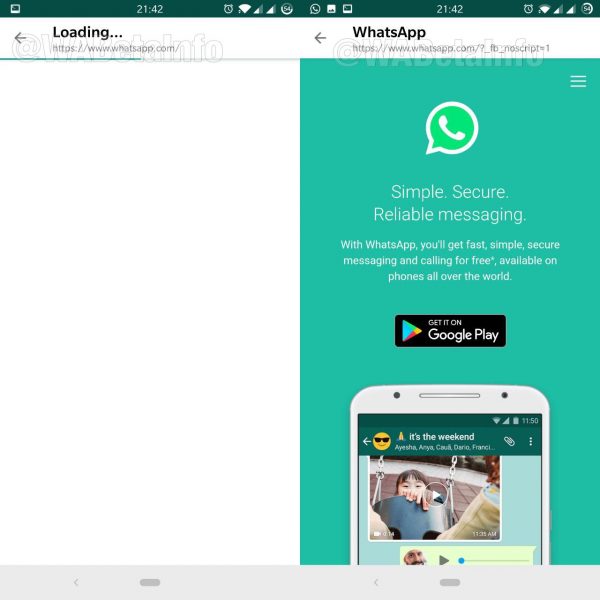 WhatsApp Dahili Tarayıcı Geliyor WhatsApp Dahili Tarayıcı Geliyor