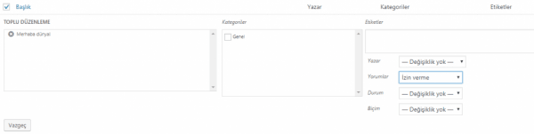 Wordpress'te Yorum Özelliği Nasıl Kapatılır?