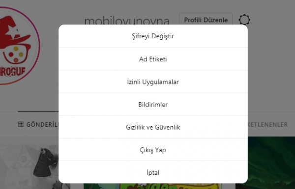 instagram izinli uygulamalar