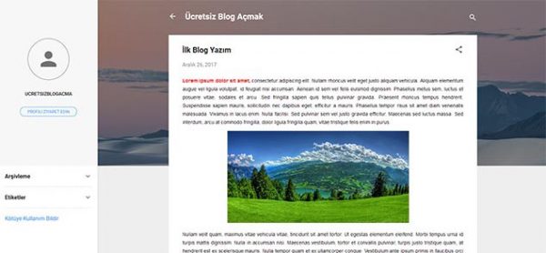 ücretsiz blog nasıl açılır