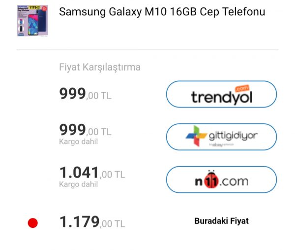 Galaxy M10 Fırsatı A101'de Galaxy M10 Fırsatı A101'de