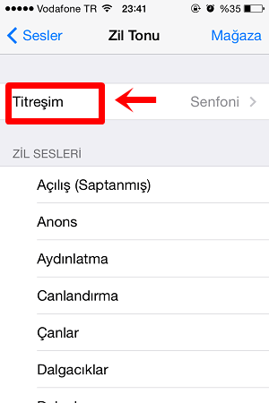 iPhone Titreşim Çalışmıyor