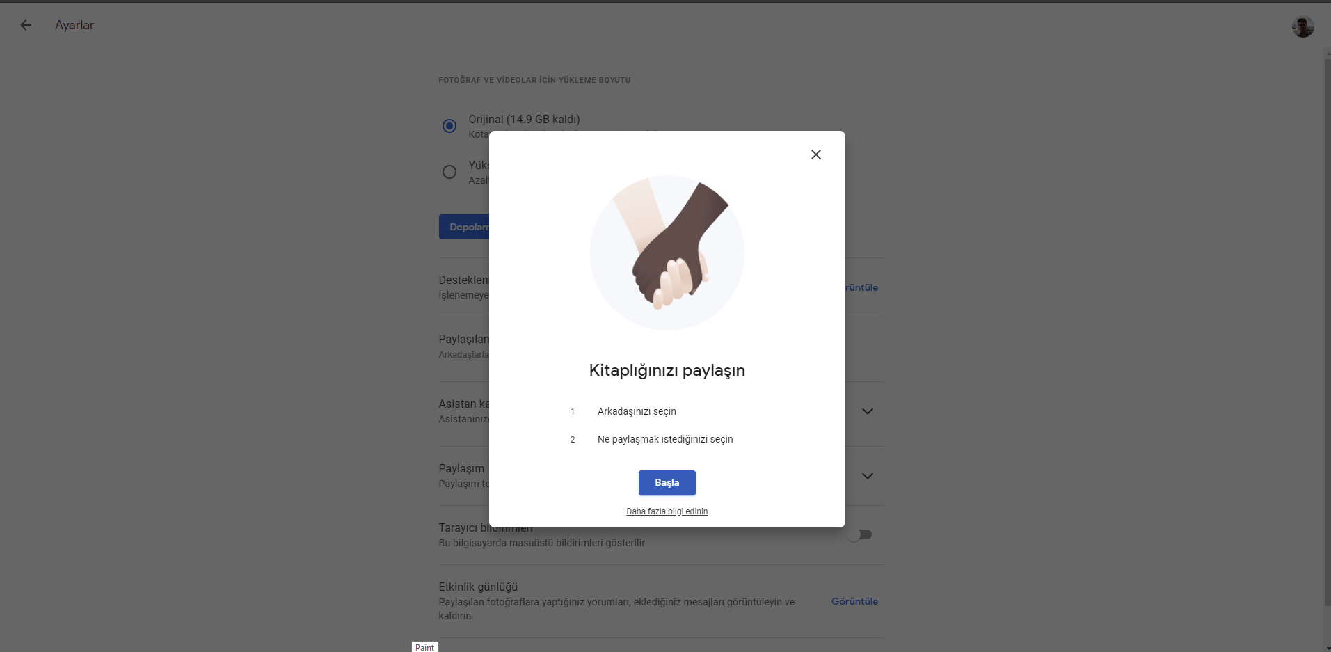 Google Fotoğraflarla Hızlı Albüm Paylaşma