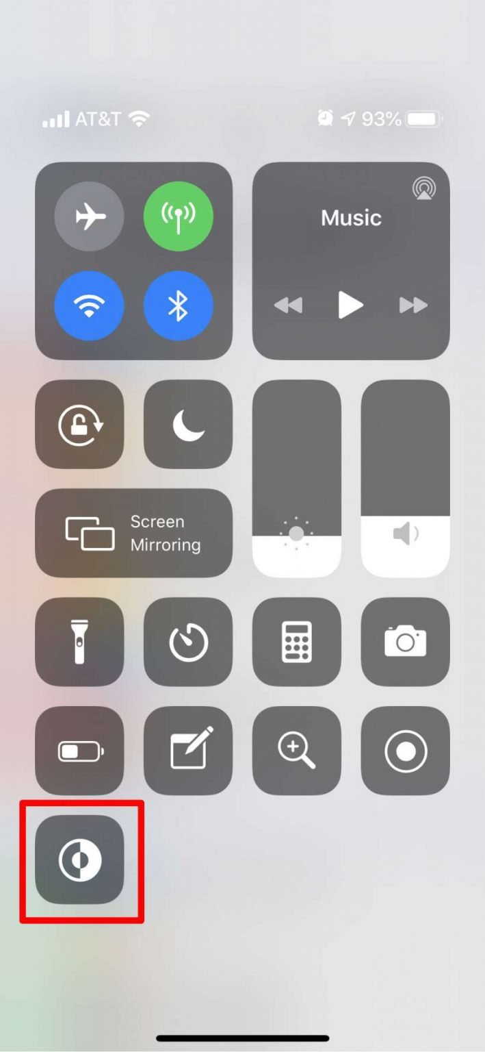 iPhone'a Hızlı Koyu Mod Butonu Eklemek