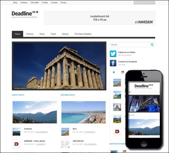 50 Adet Responsive Sade Wordpress Teması Wordpress Themes Responsive