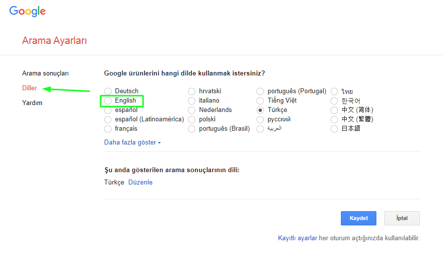 Google Arama Dili Nasıl Değiştirilir?
