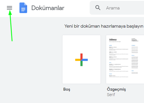 Ücretsiz Office, Google Dokümanlar Kullanımı