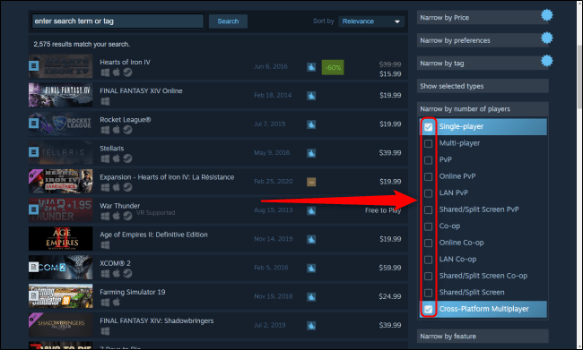 Steam Kütüphanesinde Detaylı Arama Yapma