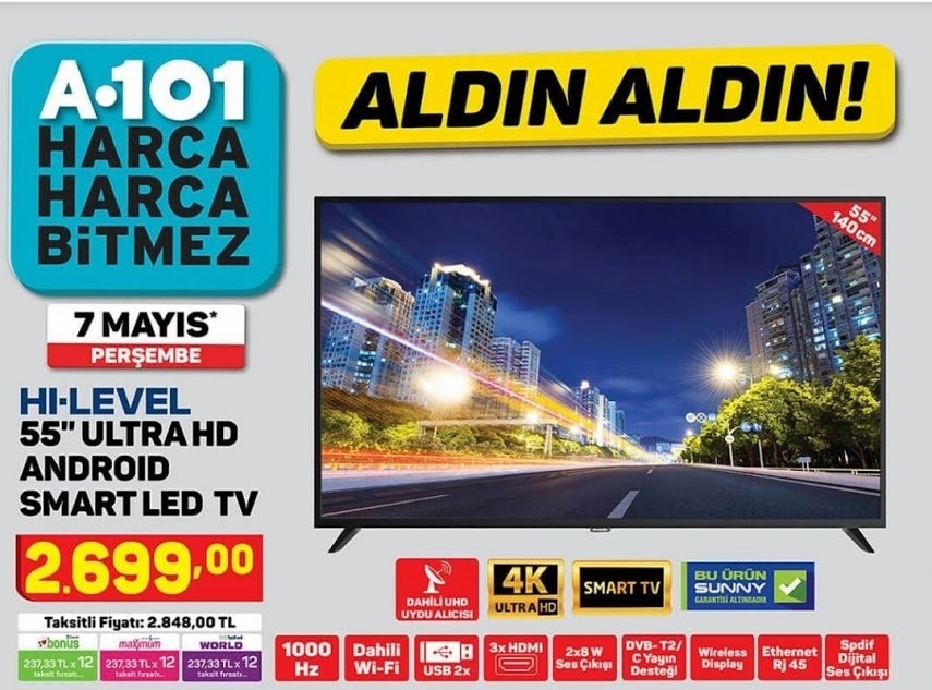 Bu Hafta A101'deki Teknolojik Ürünler (7-13 Mayıs 2020)