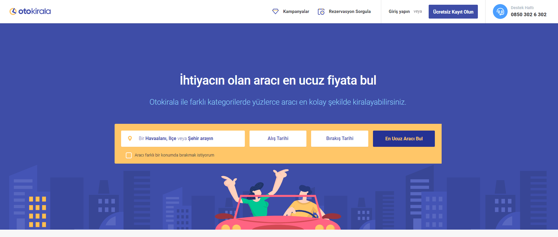 Oto Araç Kiralama Hizmeti için Otokiralama.com