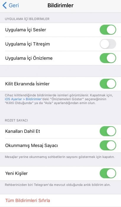 telegram katıldı bildirimi