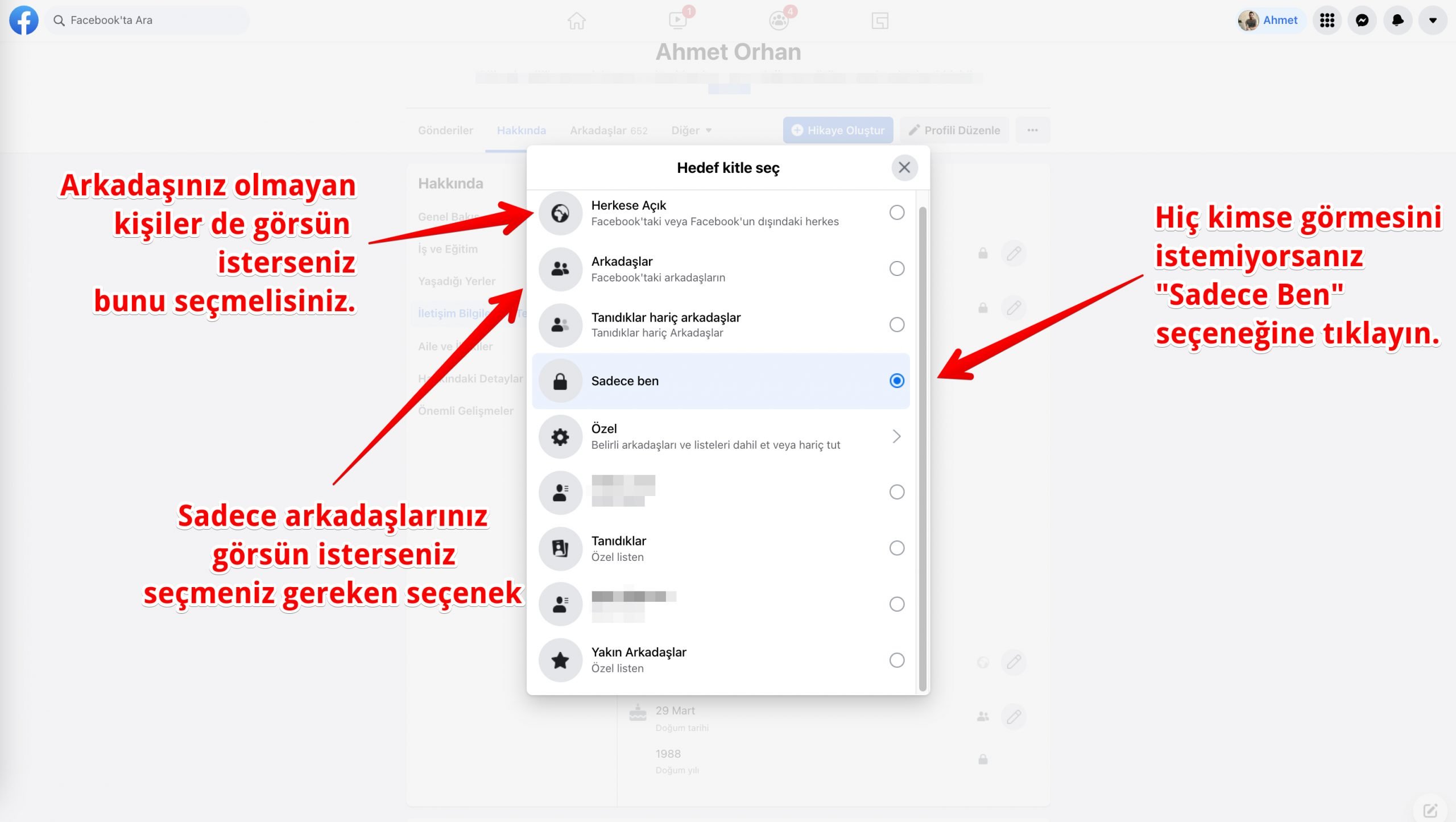 facebook doğum günü bildirimi