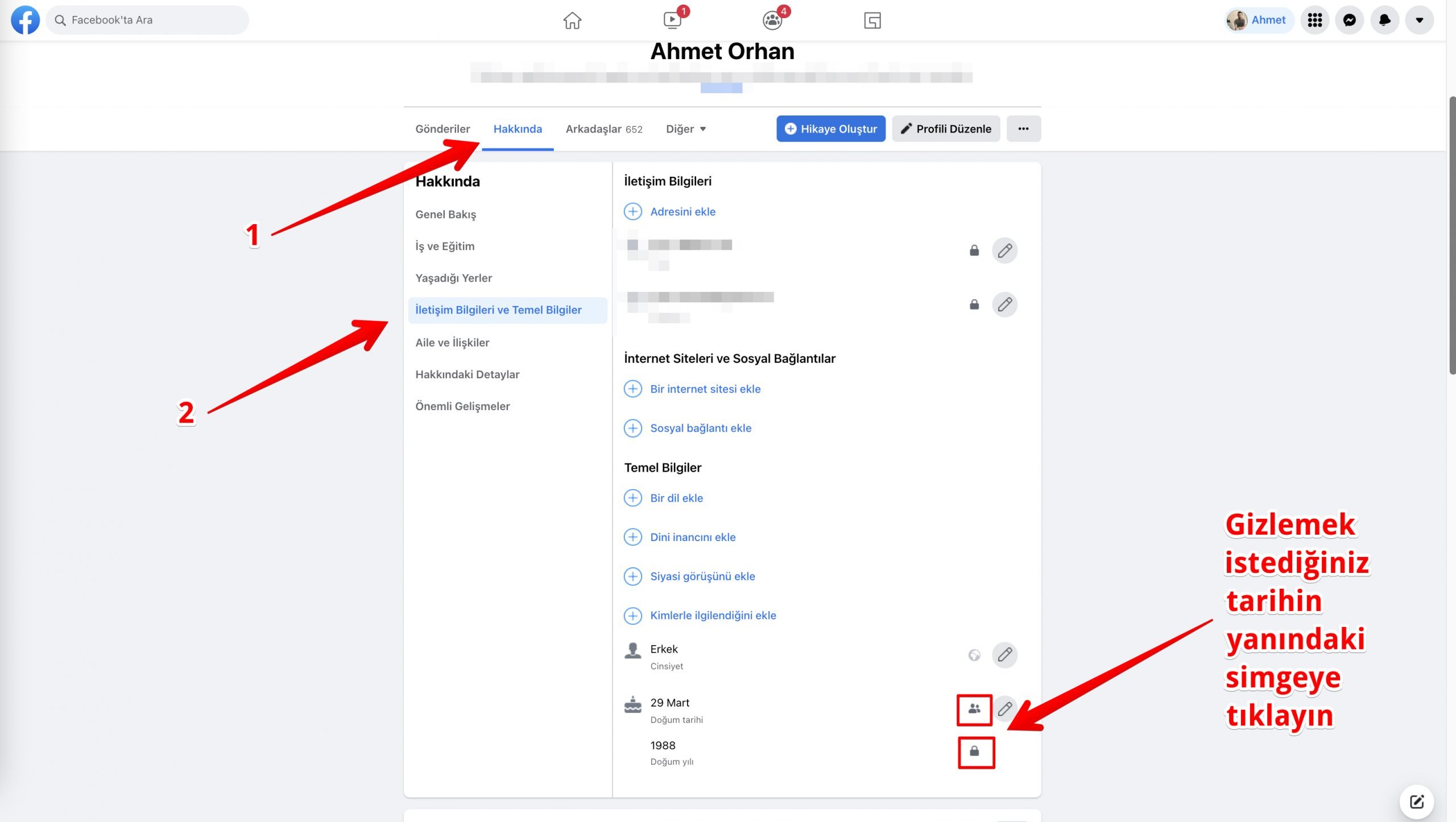 facebook doğum günü bildirimi