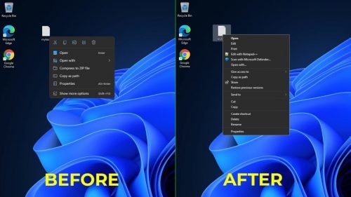 Windows 11 Eski Sağ Tık Menüsü Nasıl Yapılır ?