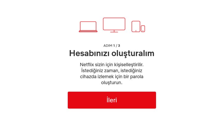 NetFlix üyelik şifresi belirleme