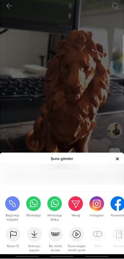 TikTok video bağlantısı kopyalama