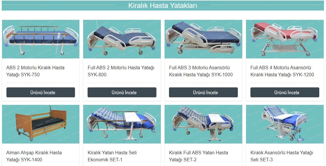 Hasta Yatağı Kiralama Hizmeti